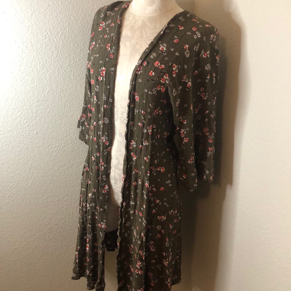 Sage Green Kimono Sleeve Cardigan